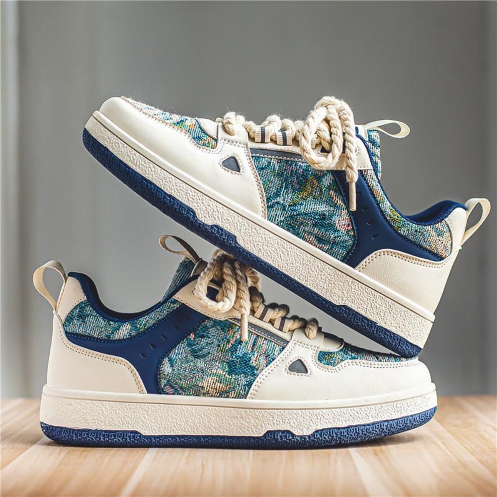 Gender Neutral Forrest Oil Style Painting Sneakers